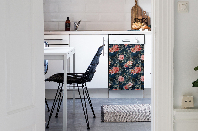 Deco magnetique pour lave vaisselle Pivoines rouges
