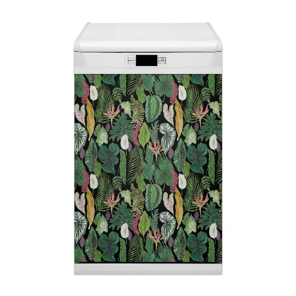 Aimant de couvercle de lave-vaisselle Feuilles tropicales