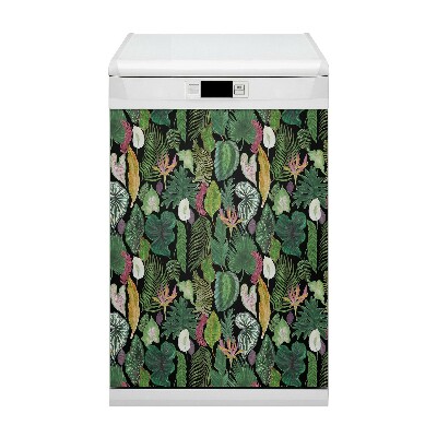 Aimant de couvercle de lave-vaisselle Feuilles tropicales