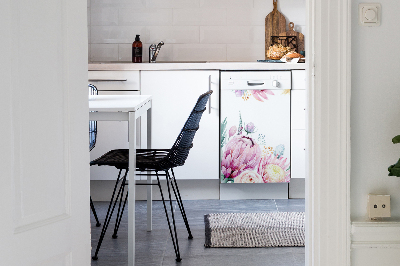 Deco magnetique pour lave vaisselle Châssis floral