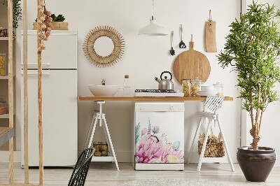 Deco magnetique pour lave vaisselle Châssis floral