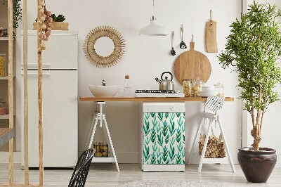Aimant décoratif pour lave-vaisselle Feuilles vertes