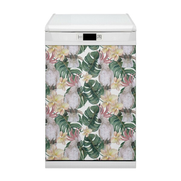 Aimant de couvercle de lave-vaisselle Perroquets tropicaux