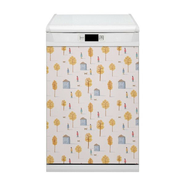 Deco magnetique pour lave vaisselle Maisons parmi les arbres