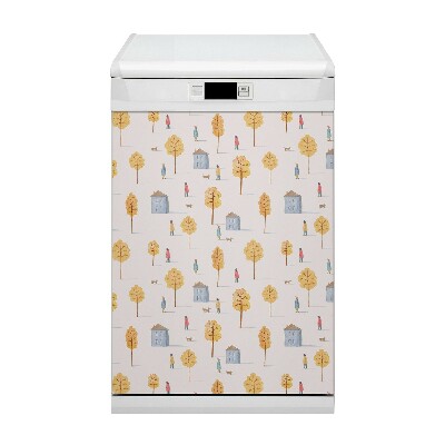 Deco magnetique pour lave vaisselle Maisons parmi les arbres