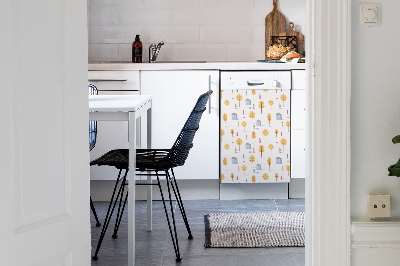 Deco magnetique pour lave vaisselle Maisons parmi les arbres
