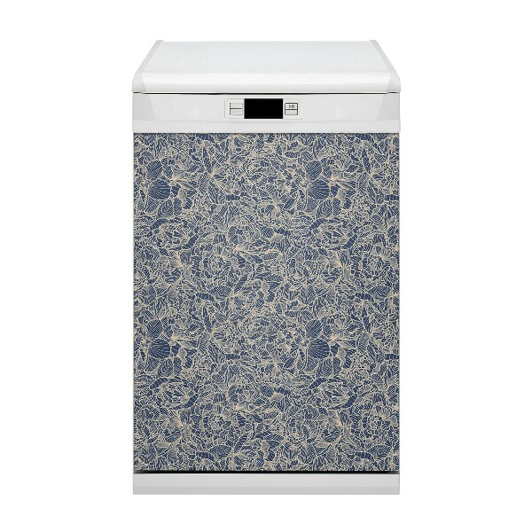 Aimant décoratif pour lave-vaisselle Fleur bleue
