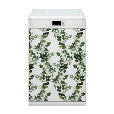 Aimant décoratif pour lave-vaisselle Feuilles vertes