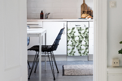 Aimant décoratif pour lave-vaisselle Feuilles vertes
