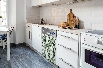 Aimant décoratif pour lave-vaisselle Feuilles vertes