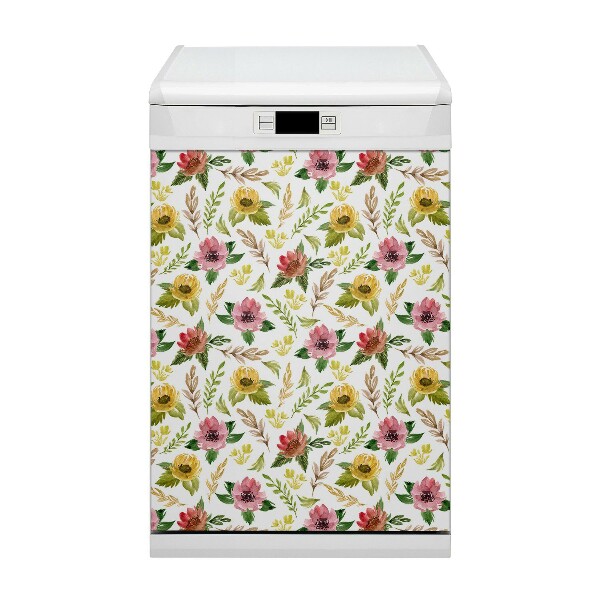 Magnet pour lave vaisselle Fleurs aquarelles