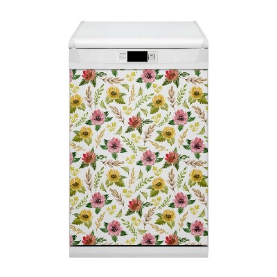 Magnet pour lave vaisselle Fleurs aquarelles