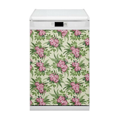 Aimant décoratif pour lave-vaisselle Fleurs tropicales
