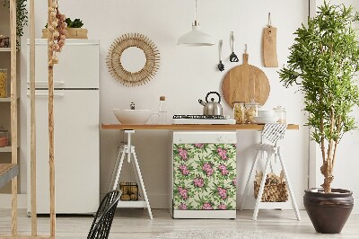 Aimant décoratif pour lave-vaisselle Fleurs tropicales