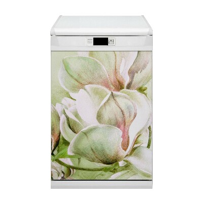 Aimant de couvercle de lave-vaisselle Fleurs de magnolia