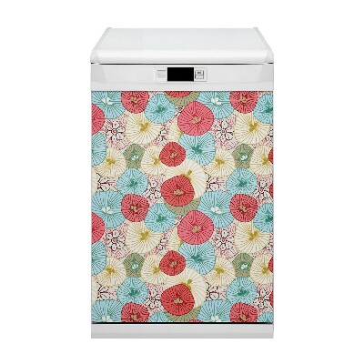 Aimant de couvercle de lave-vaisselle Motif floral