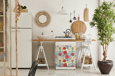 Aimant de couvercle de lave-vaisselle Motif floral