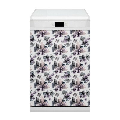 Deco magnetique pour lave vaisselle Fleurs noires