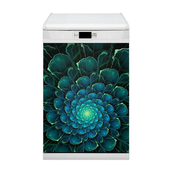 Aimant de couvercle de lave-vaisselle Fleur verte