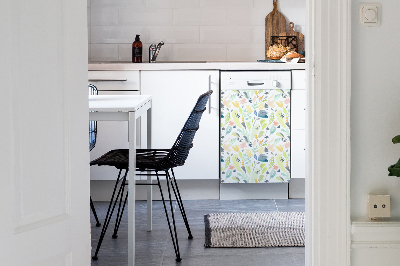 Aimant décoratif pour lave-vaisselle Fleurs