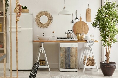 Aimant décoratif pour lave-vaisselle Planches brunes verticales