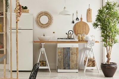 Aimant décoratif pour lave-vaisselle Planches brunes verticales