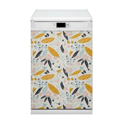Aimant décoratif pour lave-vaisselle Feuilles pastel