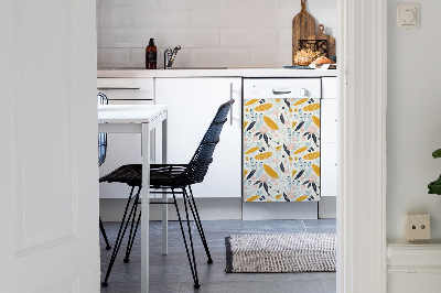 Aimant décoratif pour lave-vaisselle Feuilles pastel