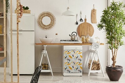 Aimant décoratif pour lave-vaisselle Feuilles pastel