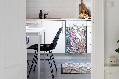 Aimant décoratif pour lave-vaisselle Fleurs et papillons