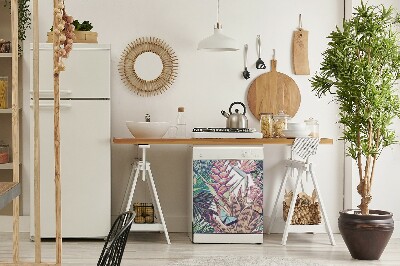 Aimant décoratif pour lave-vaisselle Fleurs et papillons