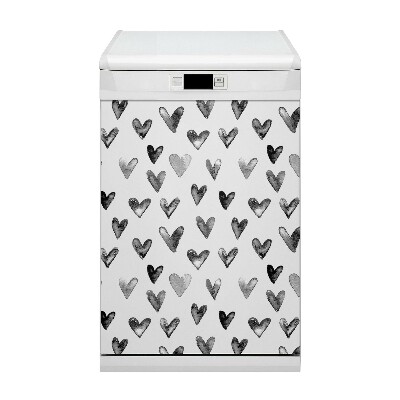 Magnet pour lave vaisselle Cœurs peints