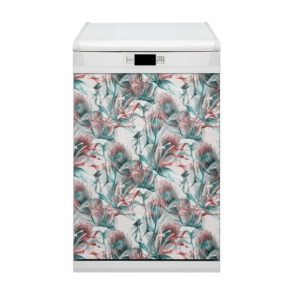 Aimant de couvercle de lave-vaisselle Dessin tropical