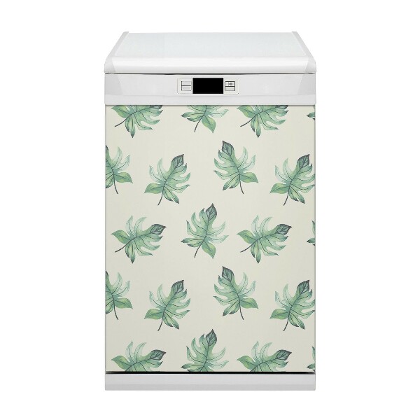 Deco magnetique pour lave vaisselle Feuilles tropicales