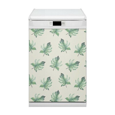 Deco magnetique pour lave vaisselle Feuilles tropicales