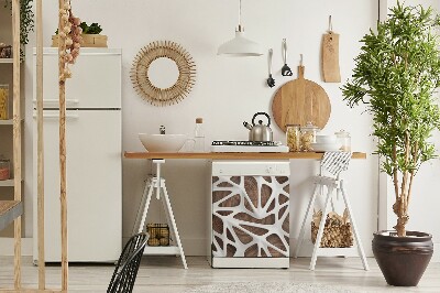 Aimant décoratif pour lave-vaisselle Abstraction du bois