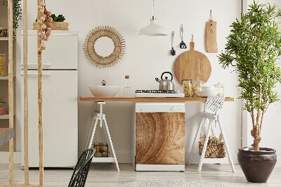 Aimant décoratif pour lave-vaisselle Section de croix en bois