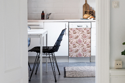 Aimant de couvercle de lave-vaisselle Pivoines roses