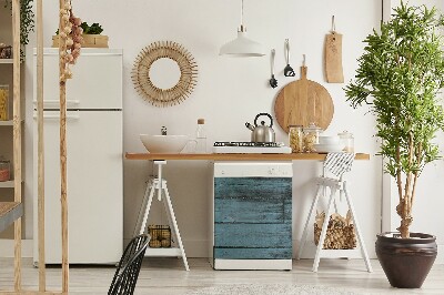 Deco magnetique pour lave vaisselle Planches bleues