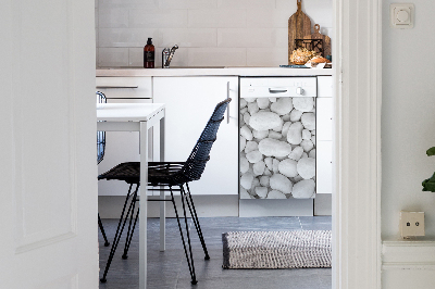Aimant décoratif pour lave-vaisselle Pierres blanches