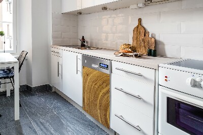 Aimant décoratif pour lave-vaisselle Pot de bois
