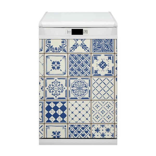 Magnet pour lave vaisselle Carreaux bleus