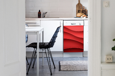 Aimant de couvercle de lave-vaisselle Texture rouge