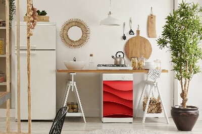 Aimant de couvercle de lave-vaisselle Texture rouge