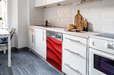 Aimant de couvercle de lave-vaisselle Texture rouge