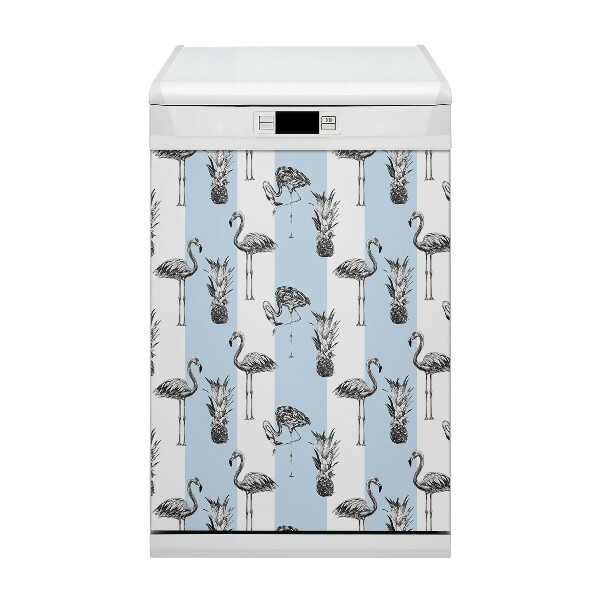 Magnet pour lave vaisselle Flaming et ananas