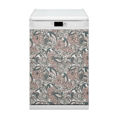 Magnet pour lave vaisselle Fleurs roses