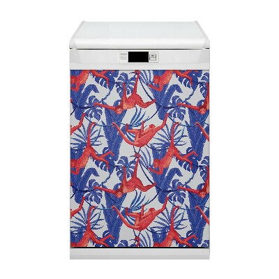 Deco magnetique pour lave vaisselle Singes rouges