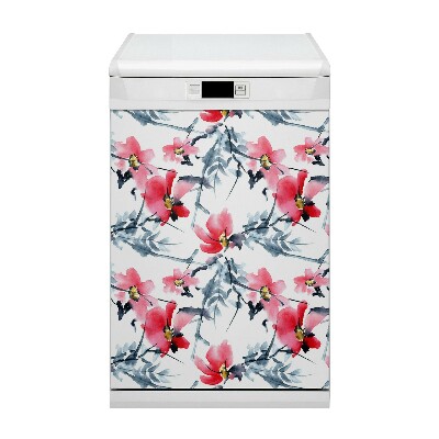 Aimant décoratif pour lave-vaisselle Motif de fleurs