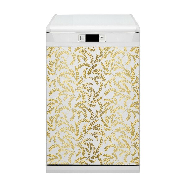 Deco magnetique pour lave vaisselle feuilles d'or